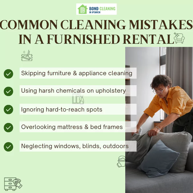 Common Cleaning Mistakes in a Furnished Rental